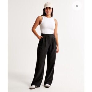Abercrombie & Fitch Black Wide Leg Pants